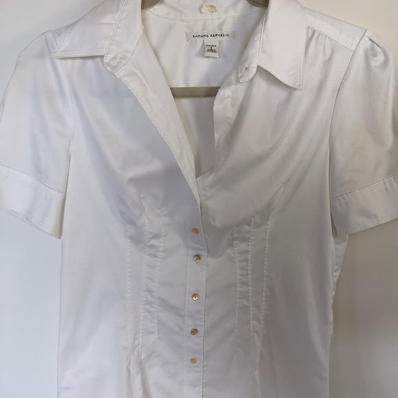 Classic Banana Republic white  shirt - Picture 2 of 8